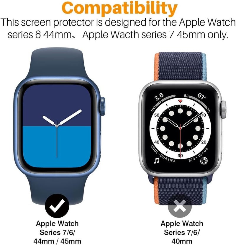 LK 8 Pack for Apple Watch 44mm Screen Protector Series 6/5 SE2 [Upgrade Soft Film] [Self-Healing] Ultra-thin Film, Screen Protector Apple Watch 44mm, Anti-Scratch, Touch Sensitive - Image 1